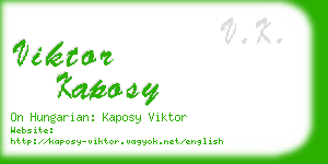 viktor kaposy business card